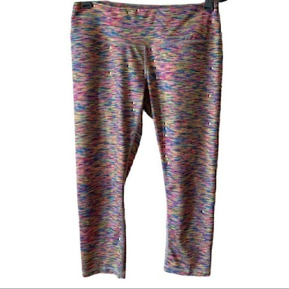 Reebok Womens Capri Leggings Size Small Multicolored